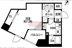 AXAS高田馬場 1Kの間取図画像