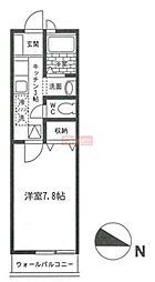 ルミエールM 1Kの間取図画像