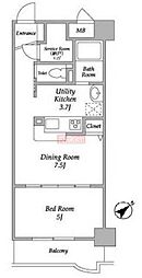 エル・グランピア 1LDKの間取図画像