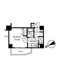 ヴェルト池袋ウェストフォート 1Kの間取図画像