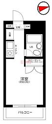 エクセレントハイム下高井戸 1Kの間取図画像