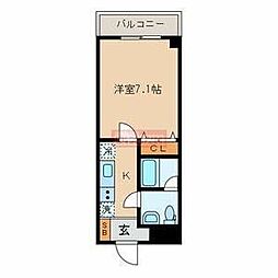 JcStreet南町 1Kの間取図画像