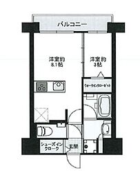 エクセレントシティ目白 1LDKの間取図画像