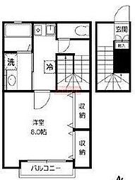 グランレーヴ 1Kの間取図画像