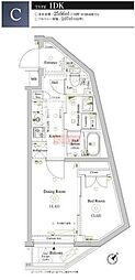 ARKMARK小竹向原 1DKの間取図画像