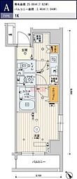 スカイコートパレス新大塚 1Kの間取図画像