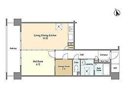 アーバンライフ目白駅前1号棟 1LDKの間取図画像