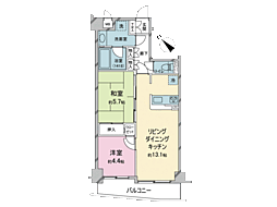 西武池袋線 東長崎駅 徒歩4分 2LDKの間取り