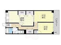 メゾン花屋敷 2LDKの間取図画像