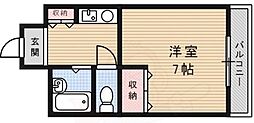 レオパレスドミール 1Kの間取図画像
