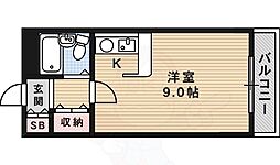 パレスオリーブ ワンルームの間取図画像