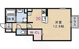 マノワール2 ワンルームの間取図画像