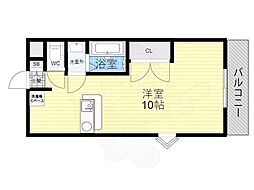 ハイツ浜田 ワンルームの間取図画像