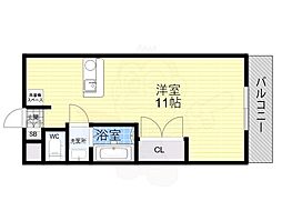 ハイツ浜田 ワンルームの間取図画像