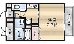 マイステージ・逆瀬川 1Kの間取図画像