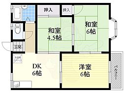 アーバンたわら2 3DKの間取図画像