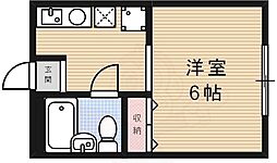 M・Tビル 1Kの間取図画像