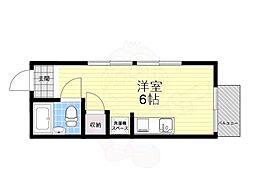 アトリエラ・メール ワンルームの間取図画像