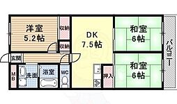 エクレールフジ 3DKの間取図画像