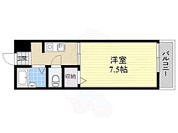 売布Kハイツ 1Kの間取図画像