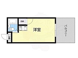 パティー下山口 1Kの間取図画像