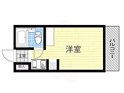 ダイドーメゾン甲東園 ワンルームの間取図画像