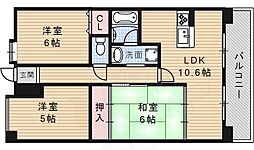 コスモカウンティー2 3LDKの間取図画像