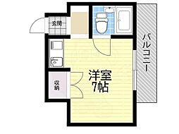 シャンブル・ド甲東園 ワンルームの間取図画像