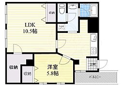 ユースクエアプラス雲雀丘花屋敷 2SLDKの間取図画像