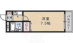 シャトー栄根2 1Kの間取図画像