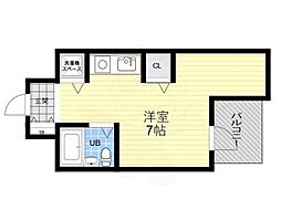 コメットマンション鴻池A棟 ワンルームの間取図画像
