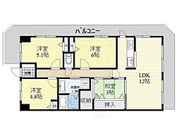 ラ・ビスタ宝塚オクシア 4LDKの間取図画像