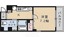 ロイヤルメゾン宝塚 1Kの間取図画像