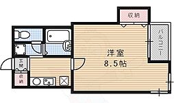 クロード・サン1 1Kの間取図画像