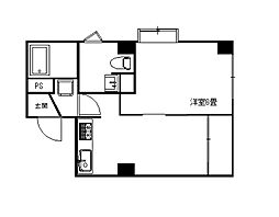 中村ビル 1DKの間取図画像