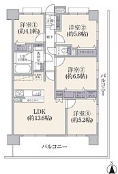 ライオンズガーデン橋本 4LDKの間取図画像