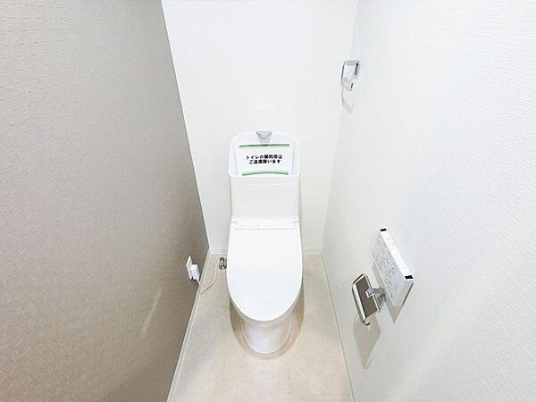 小さな手洗い場を完備したトイレ、使いやすさと快適な空間を作りました。