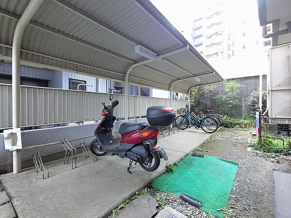 自転車置場は整頓されています。