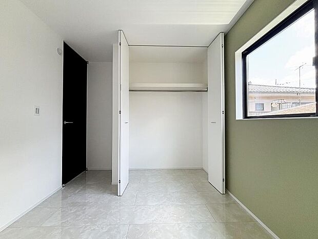 各部屋にクローゼット完備。ゆとりの収納で片付けも掃除もテキパキ完了。