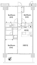 サンクレイドル橋本 3LDKの間取図画像