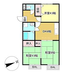 エアリーコートB棟 2階/-