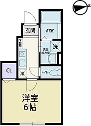 SUN　VILLA（サン　ヴィラ） 1階1Kの間取り