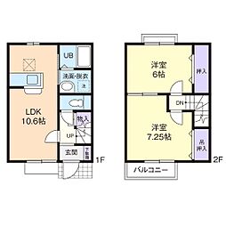 アルエット（alouette） 2階2LDKの間取り