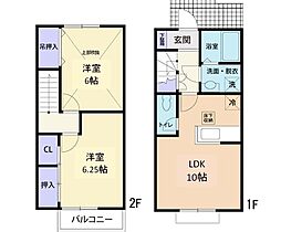 Maisonette　TYS 2階2LDKの間取り