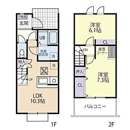 Luana　Mahalo （ルアナ マハロ） 2階2LDKの間取り