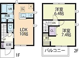 ひこうき雲2B 2LDKの間取図画像