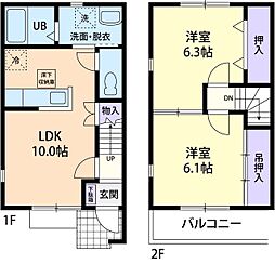 レアミルエ 2LDKの間取図画像