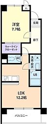 プライムヒルズ 1DKの間取図画像