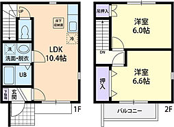 コーポグラシアス 2LDKの間取図画像