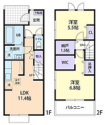 HARBEST II(ハーベスト II) A 2LDKの間取図画像
